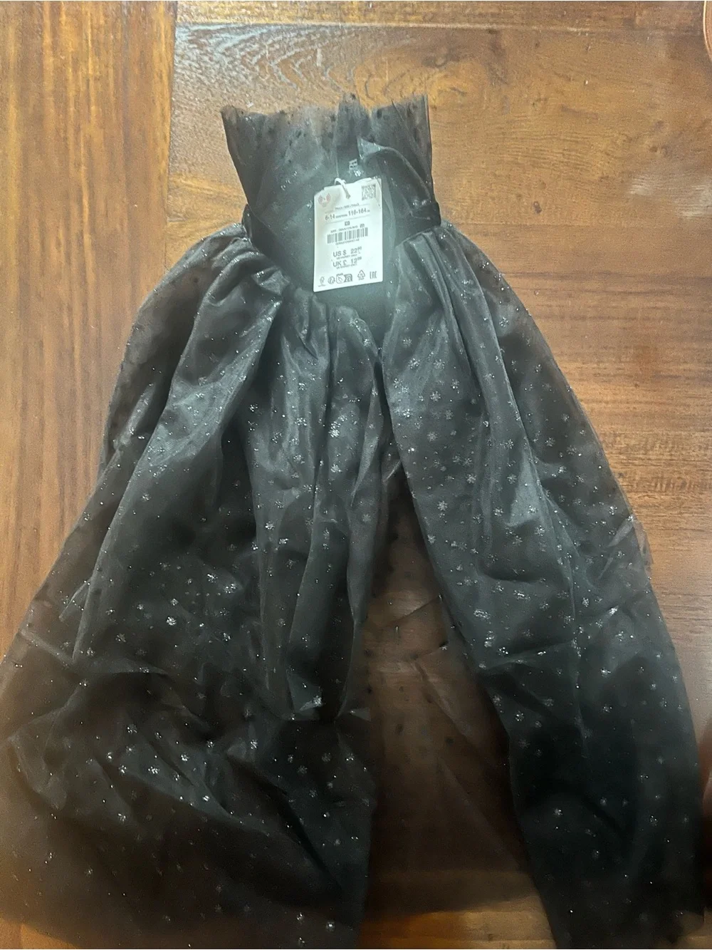 New With Tags! Zara Kids Sparkly Witch Halloween Costume Hat Cloak Wand